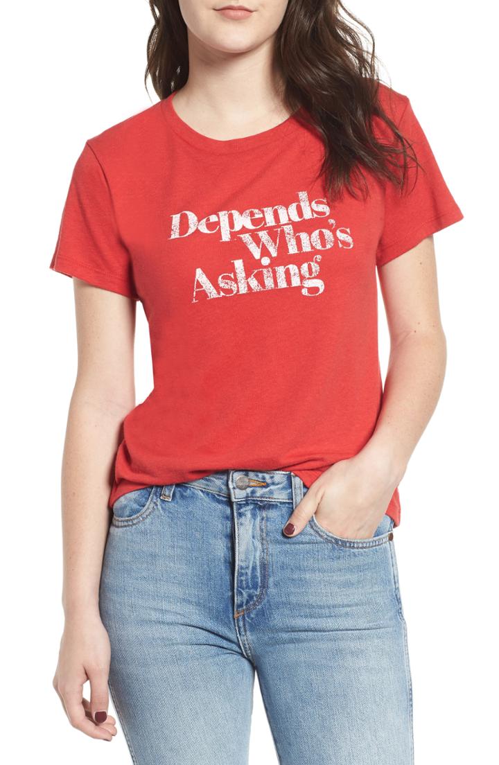 Women's Sub Urban Riot X Erin & Sara Depends Who's Asking Tee
