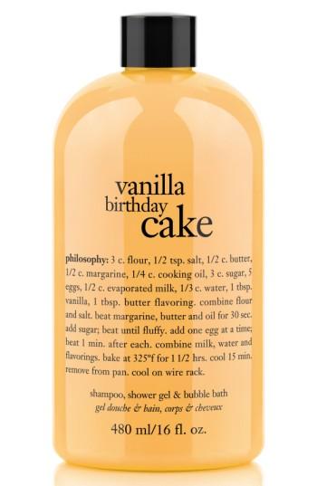 Philosophy 'vanilla Birthday Cake' Shampoo, Shower Gel & Bubble Bath Oz