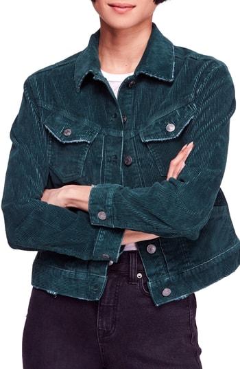Women's Free People Nelson Corduroy Jacket - Blue/green