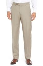 Men's Berle Flat Front Solid Wool Trousers X 30 - Beige