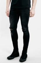 Men's Topman Ripped Spray On Skinny Jeans