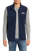 Men's Vineyard Vines Tech Fleece Harbor Vest, Size - Blue