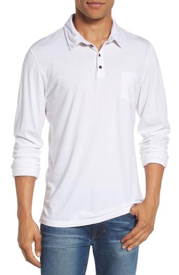 Men's M.singer Long Sleeve Jersey Polo - White