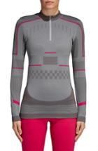 Women's Adidas By Stella Mccartney Quarter Zip Seamless Training Tee - Grey