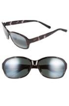 Women's Maui Jim Koki Beach 56mm Polarizedplus2 Sunglasses - Black And Grey Tortoise/ Grey