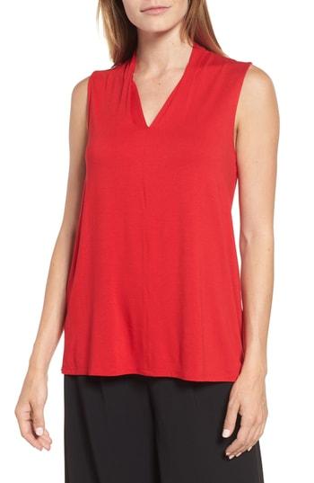Women's Vince Camuto Sleeveless V-neck Top, Size - Red