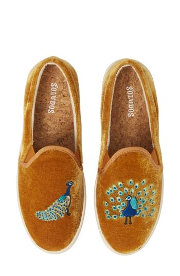 Women's Soludos Applique Slip-on Sneaker M - Metallic