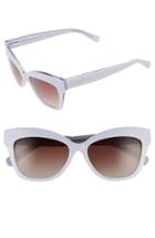 Women's Ted Baker London 55mm Cat Eye Sunglasses - White