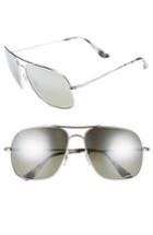 Women's Ray-ban 61mm Mirrored Lens Polarized Aviator Sunglasses - Silver