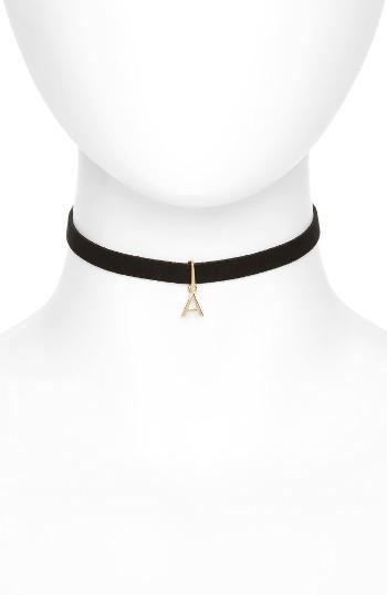 Women's Bp. Initial Charm Suede Choker