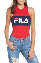 Women's Fila Riley Logo Tank Bodysuit - Red