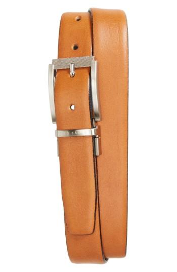Men's Ted Baker London Reva Reversible Leather Belt - Tan/blue