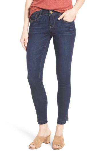 Women's Wit & Wisdom Slit Release Hem Skinny Jeans - Blue