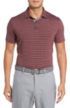 Men's Bobby Jones Control Stripe Jersey Polo, Size - Red
