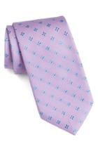 Men's Calibrate Geometric Silk Tie, Size - Purple