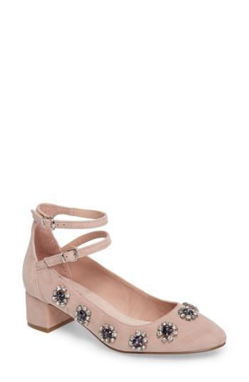 Women's Topshop Jaida Crystal Embellished Pump .5us / 36eu - Blue