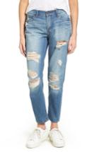 Women's Articles Of Society Carrie Ripped Crop Jeans - Blue