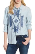 Women's Lucky Navajo Patch Shirt - Blue