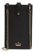 Kate Spade New York Pebbled Leather Phone Crossbody Bag - Black