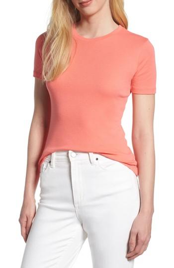 Women's 1901 Crewneck Cotton Blend Top - Coral