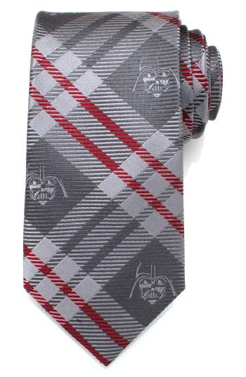 Men's Cufflinks, Inc. Star Wars(tm) Darth Vader Plaid Silk Tie, Size - Grey