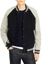 Men's J.crew Letterman Wool Blend Jacket - Blue