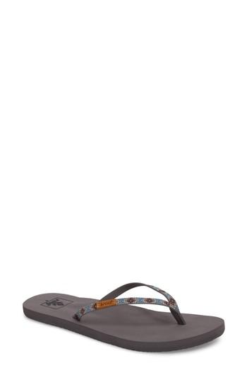 Women's Reef Slim Ginger Flip Flop M - Grey