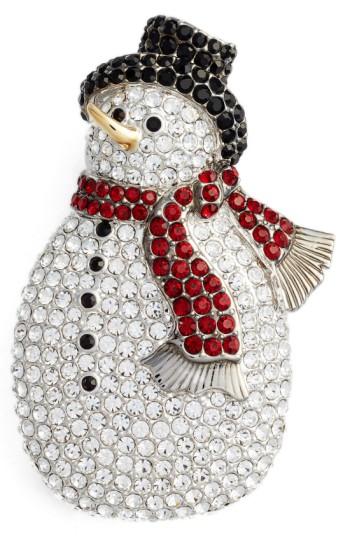 Women's Nadri Jolly Round Snowman Pin
