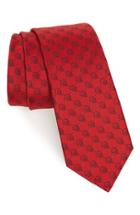 Men's Gucci Hamlet Jacquard Silk Tie, Size - Red