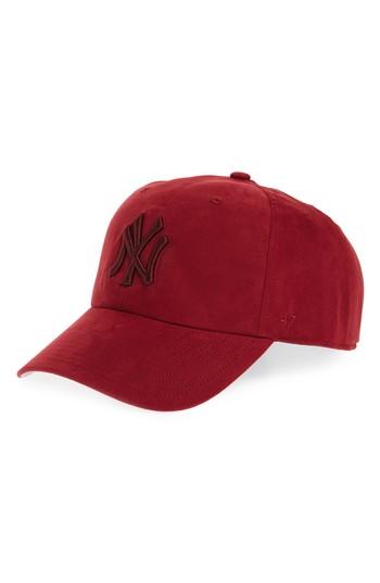 Women's '47 Brand New York Yankees Baseball Cap - Burgundy