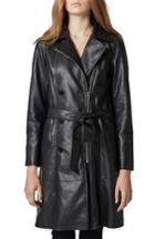 Women's Blanknyc Faux Leather Trench Coat - Black