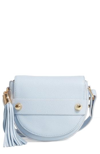 Milly Astor Leather Crossbody Saddle Bag -