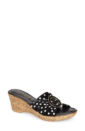 Women's Tuscany By Easy Street Conca Wedge Slide N - Black