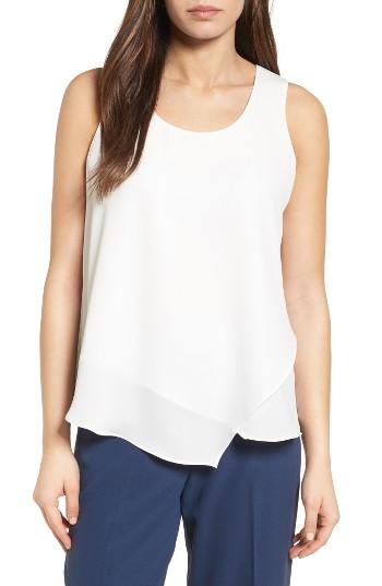 Women's Nic+zoe Promenade Asymmetrical Double Layer Tank - White