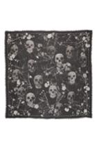 Women's Alexander Mcqueen Black Magic Silk Blend Scarf, Size - Black