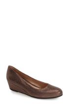 Women's French Sole 'gum Drop' Wedge Pump M - Metallic