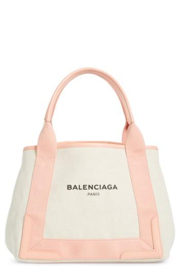 Balenciaga Small Cabas Canvas Tote - Purple