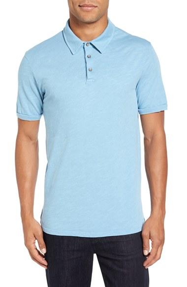 Men's Velvet By Graham & Spencer 'randall' Slub Knit Polo - Blue