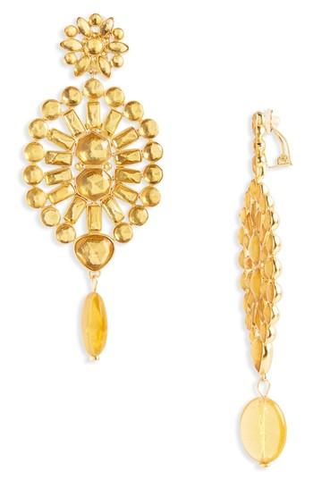 Women's Tory Burch Embellished Chandelier Clip Earrings