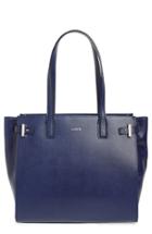 Lodis Jem Multifunction Leather Tote - Blue
