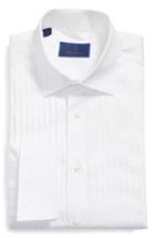 Men's David Donahue Regular Fit French Cuff Tuxedo Shirt .5 32/33 - White