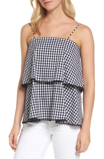Women's Pleione Tiered Babydoll Tank - Black