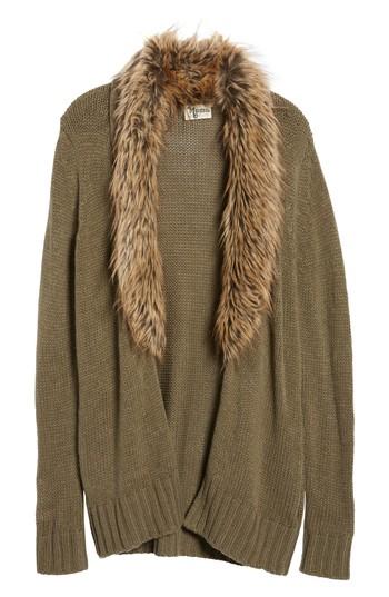 Women's Show Me Your Mumu Kenn Faux Fur Trim Cardigan