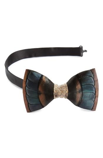 Men's Brackish & Bell Big Sky Feather Bow Tie