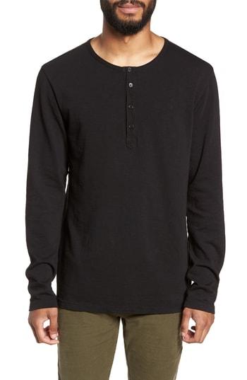 Men's Hudson Long Sleeve Henley - Black