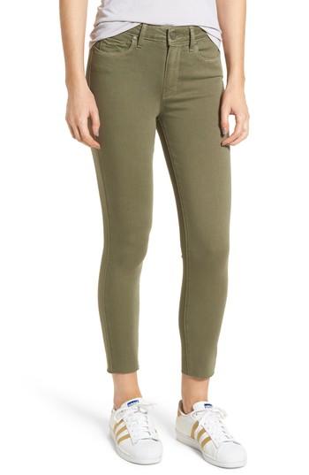 Women's Paige Hoxton High Waist Crop Skinny Jeans - Green