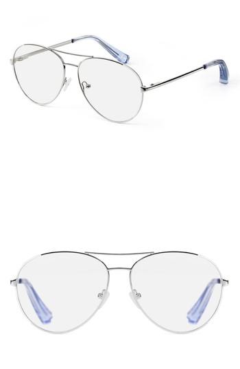 Women's Elizabeth And James Lee 57mm Aviator Optical Glasses - Silver