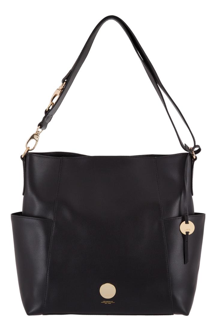 Lodis Los Angeles Rodeo Under Lock & Key - Jessie Rfid Leather Bucket Bag - Black