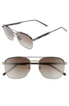 Men's Salvatore Ferragamo Classic Logo 56mm Polarized Aviator Sunglasses - Antique Ruthenium/ Black