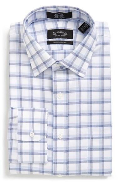 Men's Nordstrom Men's Shop Traditional Fit Non-iron Check Dress Shirt